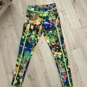 Neon Happy Tribal Leggings